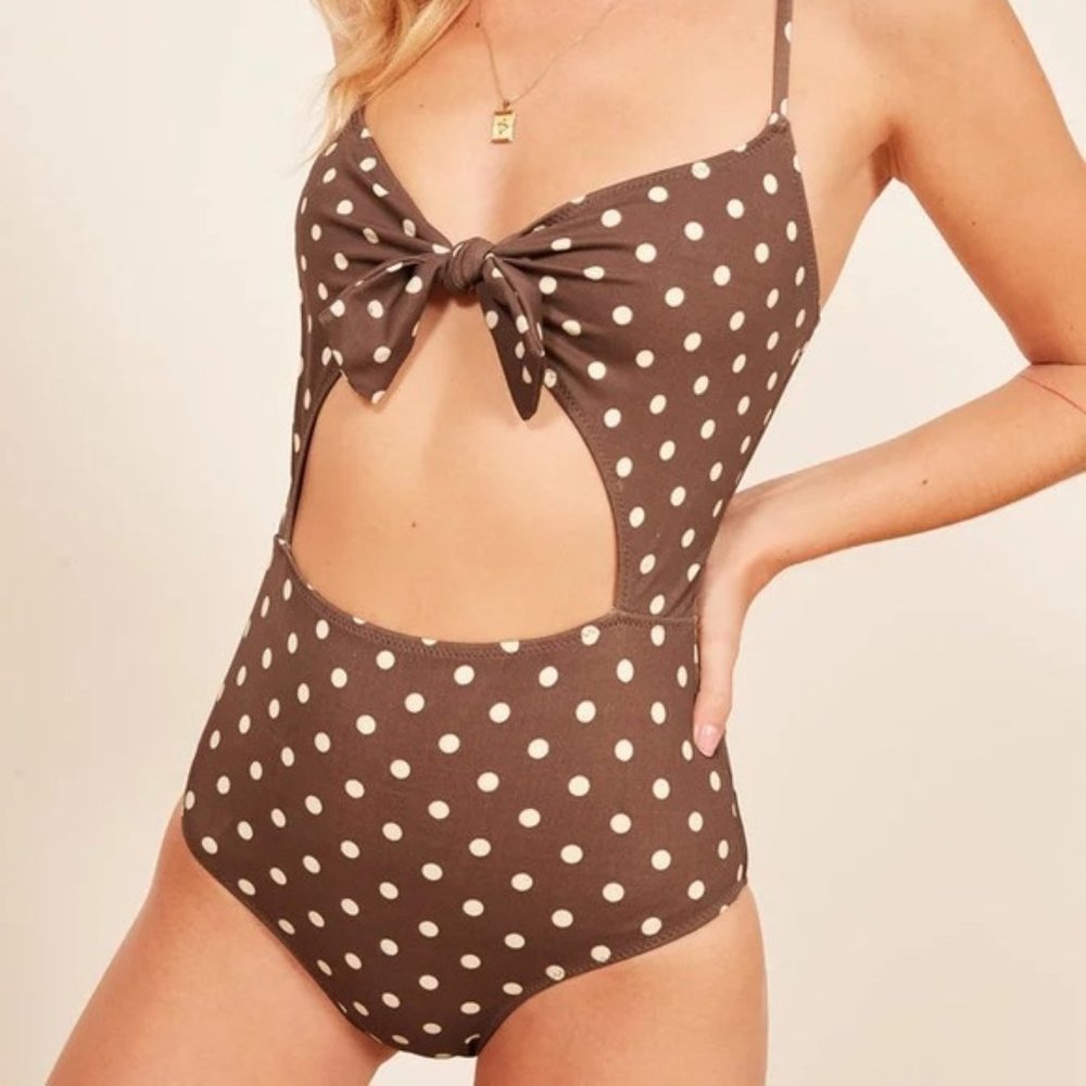 Reformation Tropicana Polka Dot Swimsuit